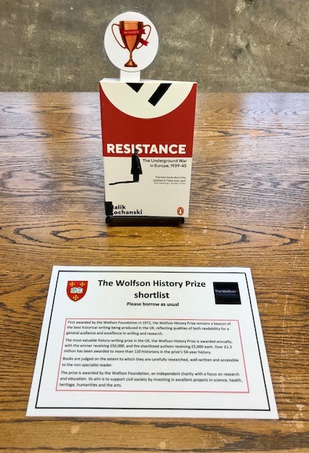 Congratulations to all those shortlisted for the #WolfsonHistoryPrize  - and to the winner Halik Kochanski for 'Resistance: the underground war in Europe, 1939-1945'

@MansfieldOxford members, come and borrow it now!