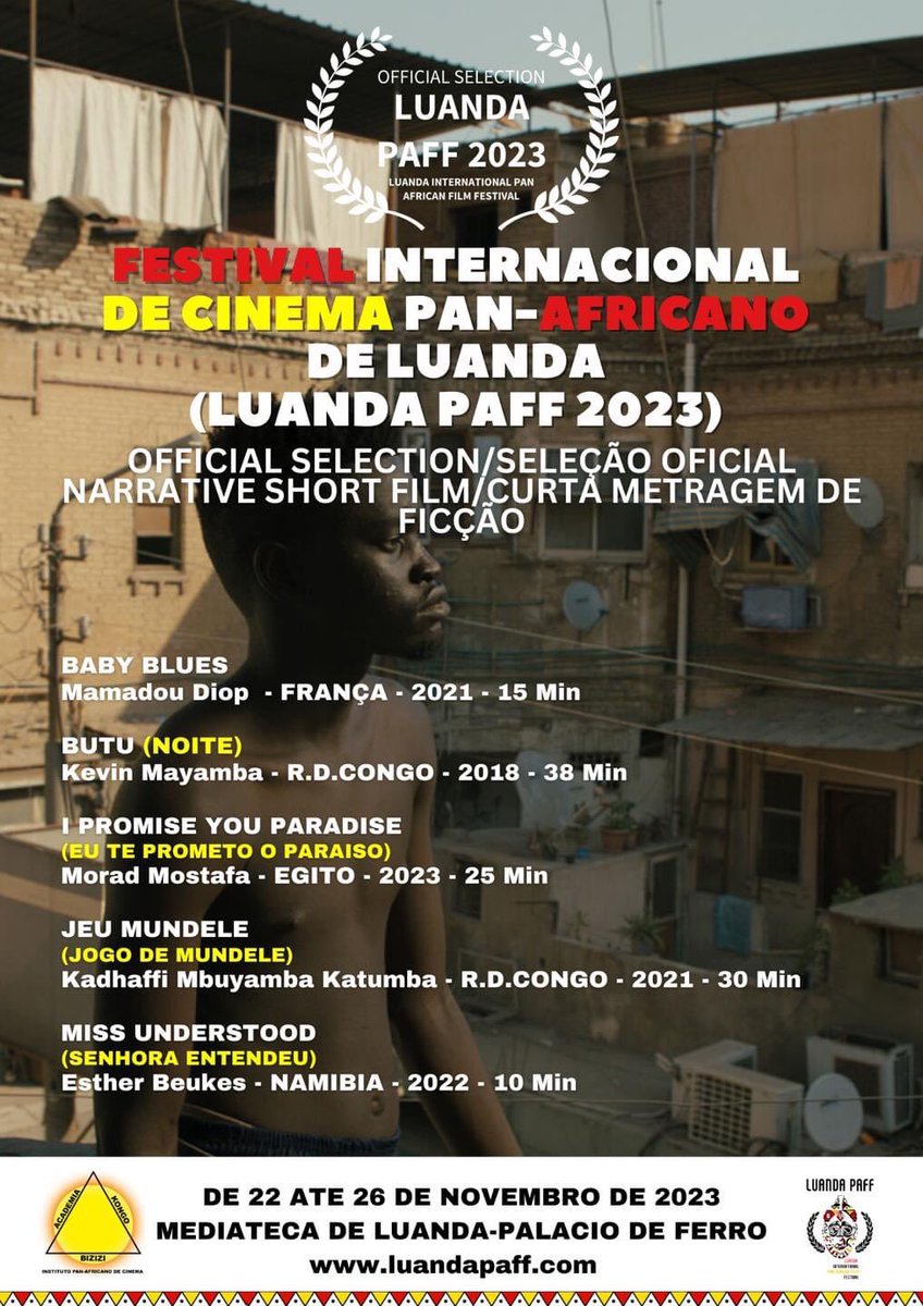 kevinmayamba2's tweet photo. Très heureux de vous annoncer que le film #BUTU sera en compétition officielle dans deux festivals en Afrique en cette fin d’année 2023, à savoir :
Festival Internacional de Cinema Pan-Africano de Luanda🇦🇴 et @zifftweet🇿🇼
@SuduConnexion @ReevolutionP @EVENTSRDCCOM @skymarsha https://t.co/hzvbqlBnNC