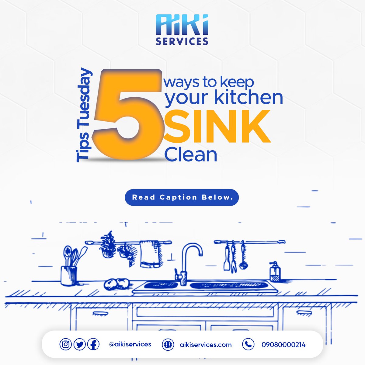 aikiservices's tweet image. 5 WAYS TO KEEP YOUR KITCHEN SINK CLEAN...

1. Scrub it regularly
2. Never let food scraps linger for too long
3. Use lemon juice to remove stains
4. Apply disinfectant
5. Give the sink enough time to dry.
.
.
.
.
#AIKISservices #AIKITechnicians #trustedtechnicians #technicians