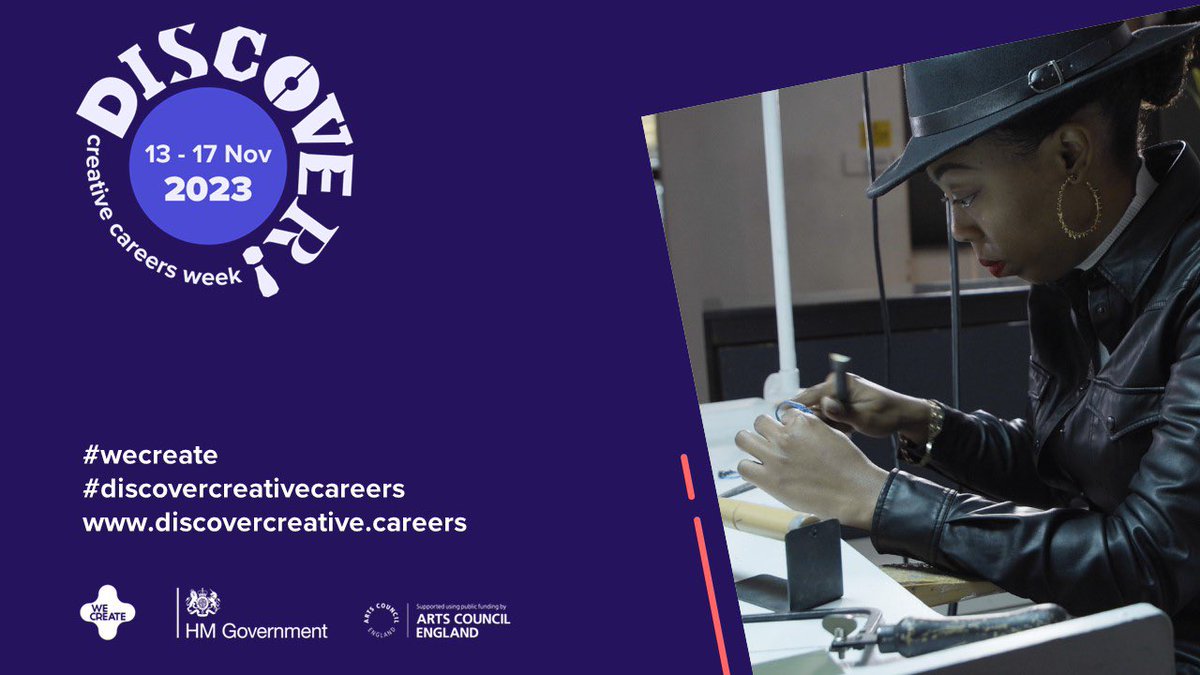This week, we’re showcasing the wide range of careers for young people right across the creative industries in the #ACEsupported #DiscoverCreativeCareers Week with @DCMS and @CreativeCareer5 #LetsCreate discovercreative.careers/about/news/dis…