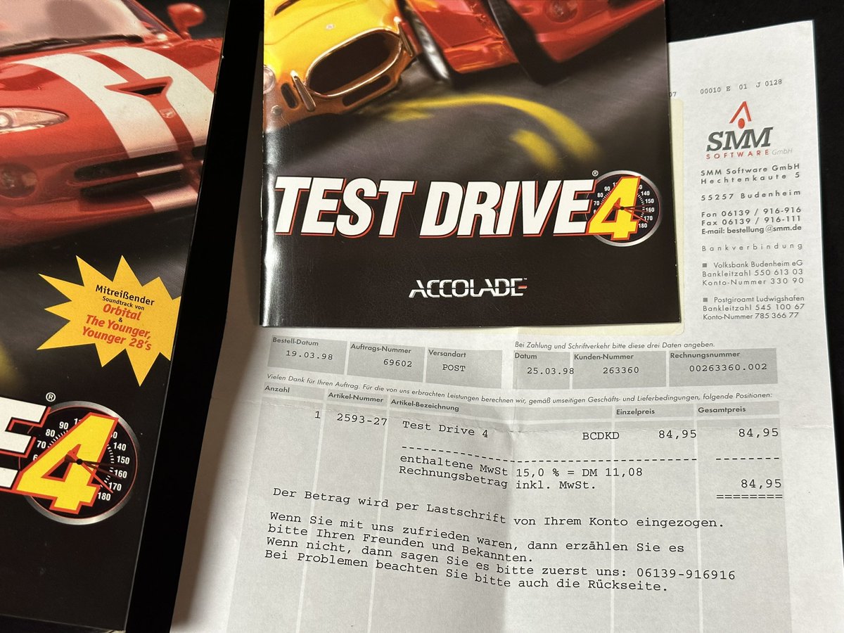 JoachimHesse's tweet photo. #TestDrive4, DM 84,95, 19. März 1998. https://t.co/dxYDHRPe2W