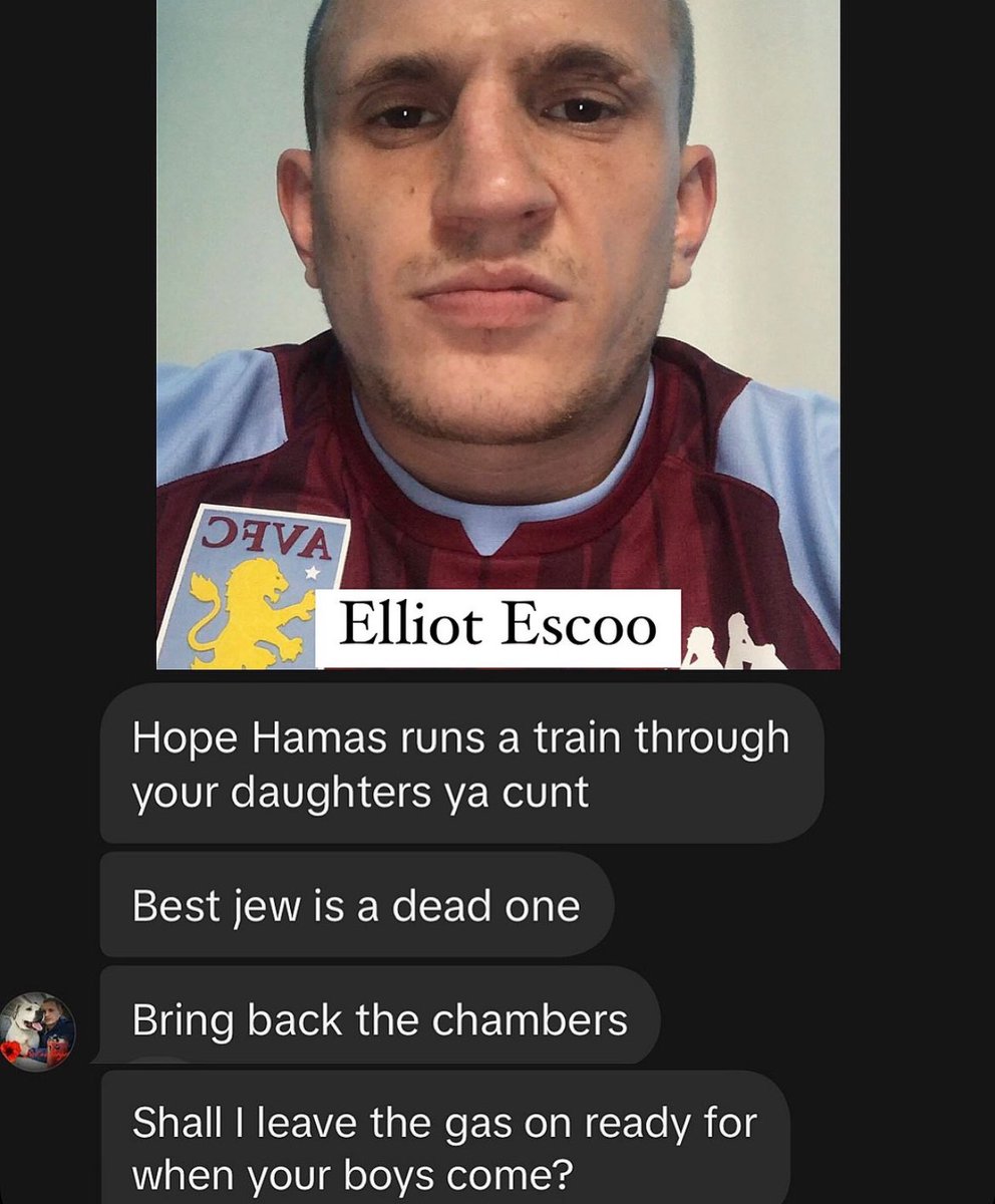 StanCollymore's tweet image. This is Elliot. He's from Telford I believe, and he sent this to a pal in the US.

I'll make sure he never steps foot in Villa Park again, @ShropCops I'm happy to make a formal complaint.

If you know him, email privately. Thankyou