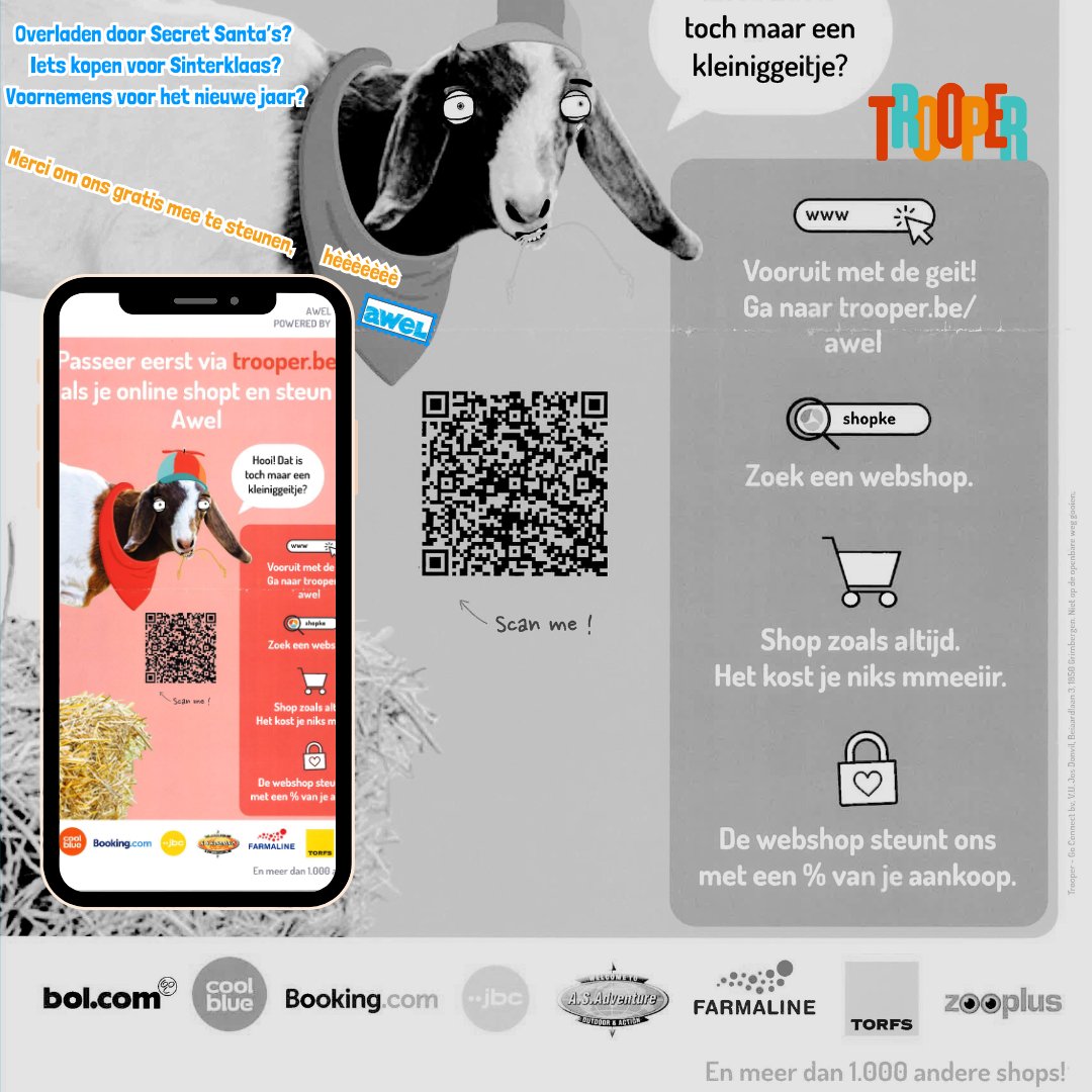 Tijd om te SHOPPEEEEEEEN! 
We weten allemaal dat we stiekem ergens een shopverslaving hebben.. toch? Toch?! 

Hou ons in je voorhoofd en zet onze Trooperpagina als favoriet. 't Is maar één klikske! 💙👂
Supersimpel en goed voor uwe karma 😏

lnk.bio/awel