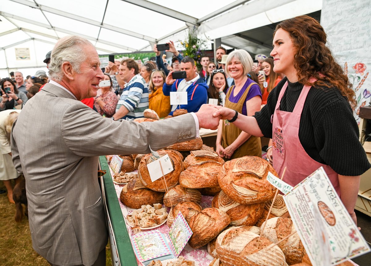 Wishing His Majesty The King a wonderful and happy 75th Birthday today. 📸 King Charles III, then HRH The Prince of Wales & Duke of Cornwall, visiting the Royal Cornwall Food & Farming Pavilion at the 2022 Royal Cornwall Show.