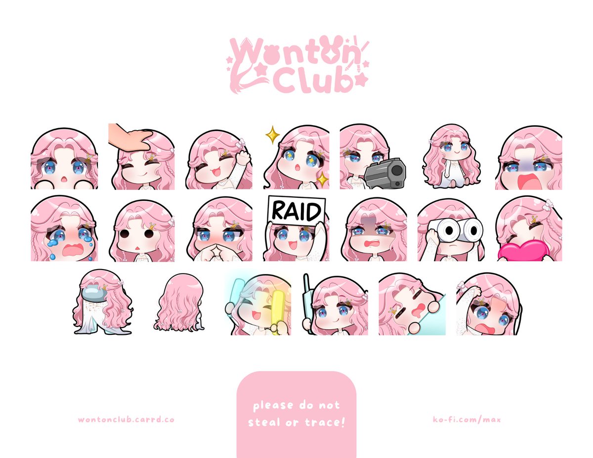 wontonclub's tweet photo. 🌱┊ emotes i made for @/cvpidsangel recently!  ˚୨୧⋆｡˚ ⋆       

thank you for your commission and patience!    

emote bundle promos open <3 https://t.co/1Kau2GCO4R