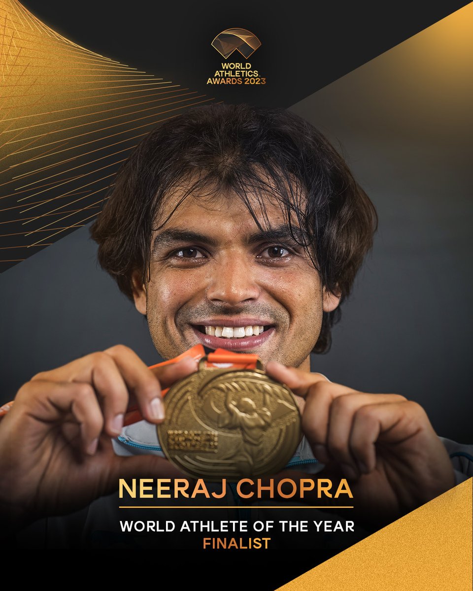 World Athlete of the Year finalist ✨ @Neeraj_chopra1 🇮🇳 #AthleticsAwards