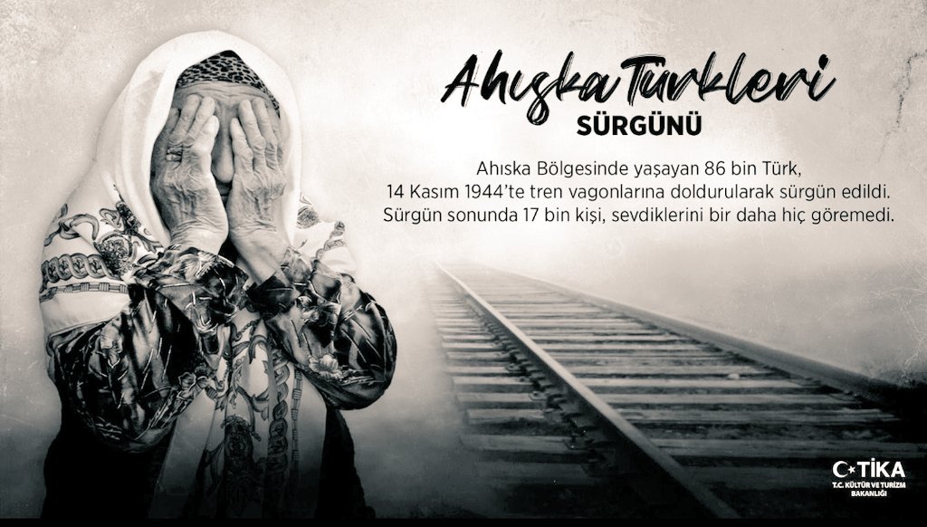 naciyorulmaz's tweet image. Stalin tarafından 79 yıl önce bugün öz yurtlarından sürgün edilen ve sürgünde hayatını kaybeden #AhıskaTürklerini rahmetle anıyoruz. Ruhları şâd olsun.

TİKA #Ahıska Türkleri&apos;nin hep yanında oldu, olmaya da devam ediyor. Gürcistan&apos;da yaşayan #Ahıska Türkleri TİKA&apos;nın da…