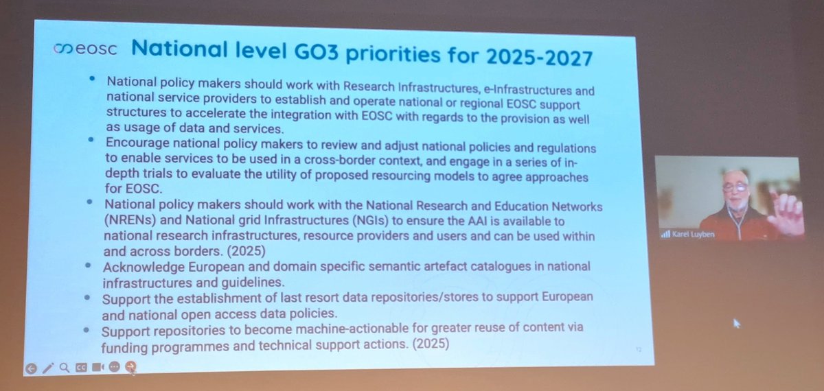What are the priorities for period 2025-2027 on the national level? @MVZI_RS @ArnesInfo @EuroCC_SLING @eoscassociation #opensciencedaySLO