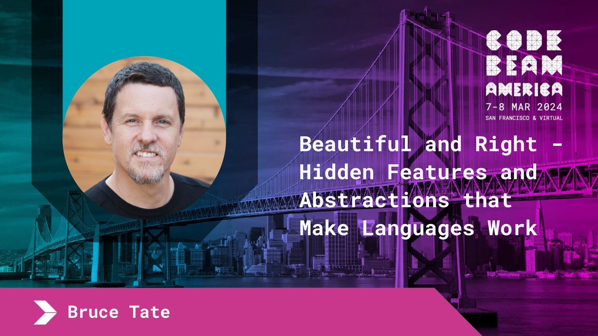 Another keynote for Code BEAM America 2024 revealed: @redrapids will give you a peek under the hood at how Nerves, LiveView, NX, LiveBook, and more push Elixir and yet provide a natural, coherent development experience. #codebeamamerica #codebeam #myelixirstatus #livebook