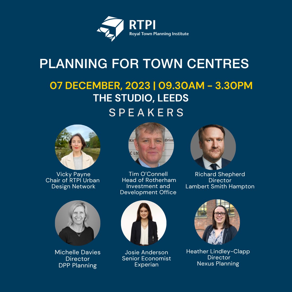 Join us on Thursday 7 December at The Studio in Leeds for our Planning for Town Centres and Town Centre Users Conference. Book your place here tinyurl.com/43wwx9cy