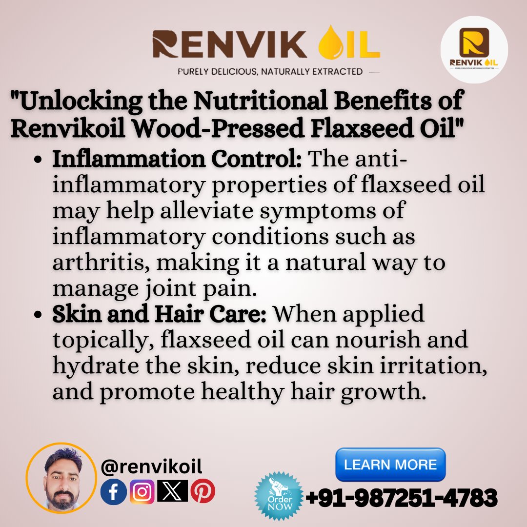 🌿Experience the Natural Essence 🌿
🌱Enhance Flavors, Nurture Health 🌱
🥗 Inspiring Culinary Creations 🥗

Tag us and show us how you're using Renvik oils! 📸✨#renvikoil #cookingoil #cooking #oils #post85 #WoodPressedGoodness #PureDeliciousness #edibleoil #abohar #rajanwali