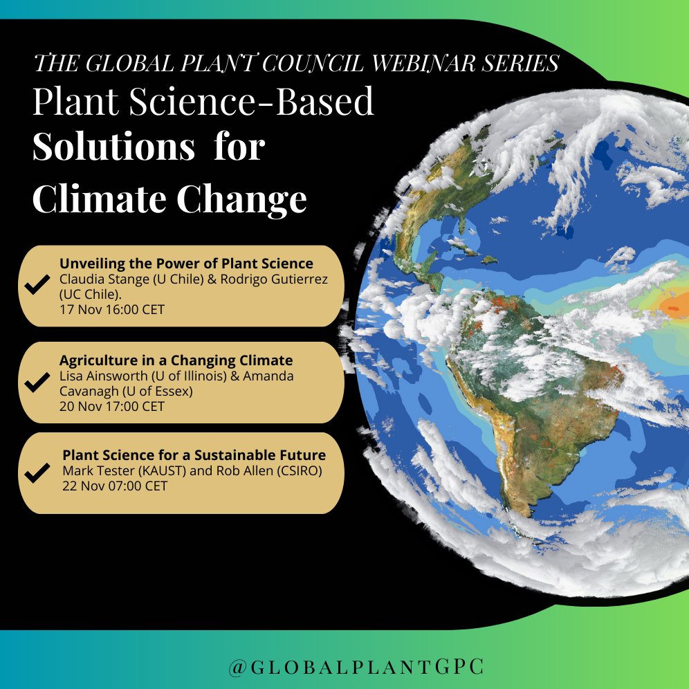 Register to our "Plant Science Webinar Series", where we will delve into the forefront of plant science research and innovation. 

👉 globalplantcouncil.org/webinars/

@AIMforClimate #AIM4C