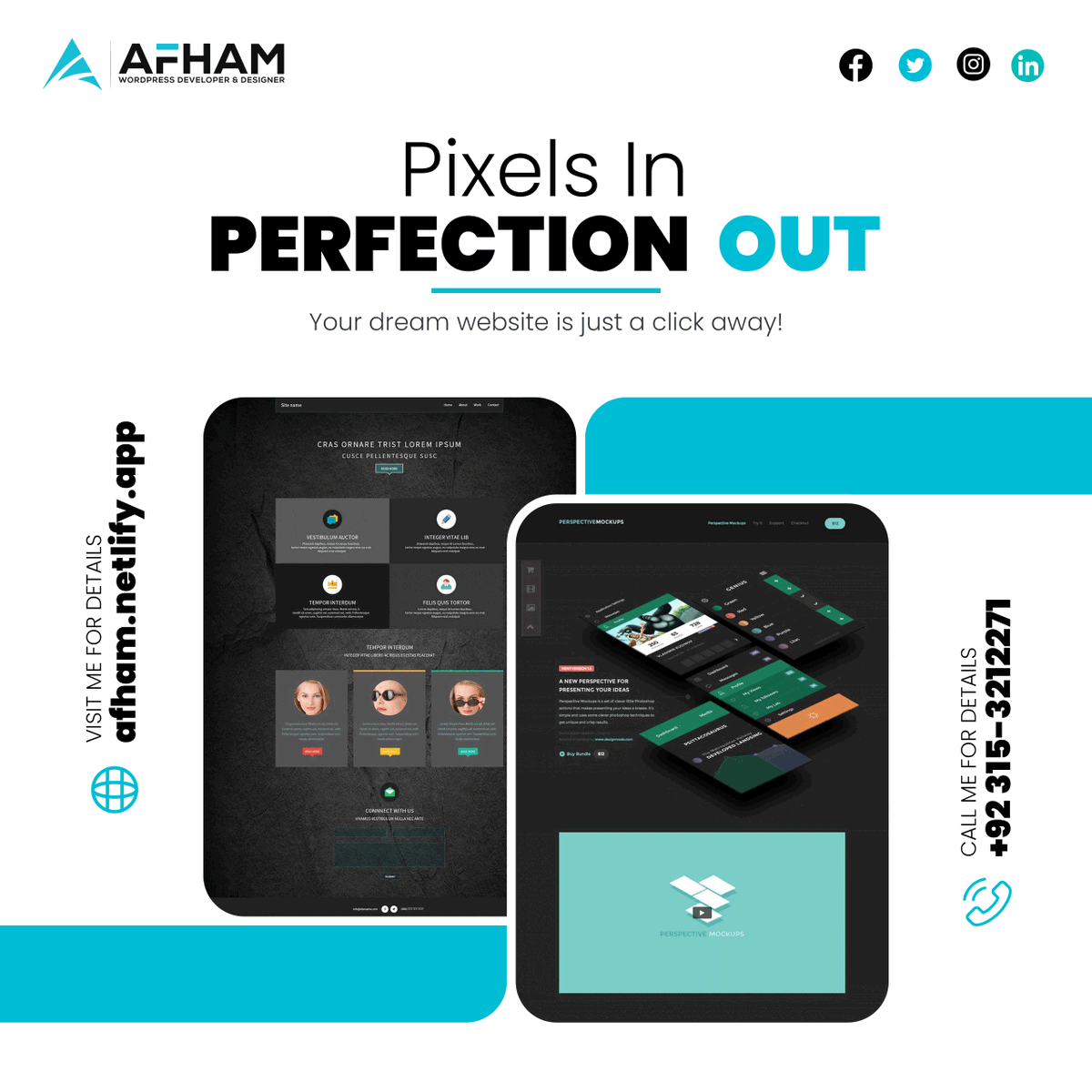afham_abbaxi's tweet image. Pixels in, perfection out. Your dream website is just a click away!🔥💻
🌐Visit: afham.netlify.app
✉Email: afhamzahid5@gmail.com
📱+92 315-3212271
#webdesigndreams #website #wordpress #wordpressdeveloper #wordpresswebsite #needwebsite #needwebsitedeveloper #businesswebsite
