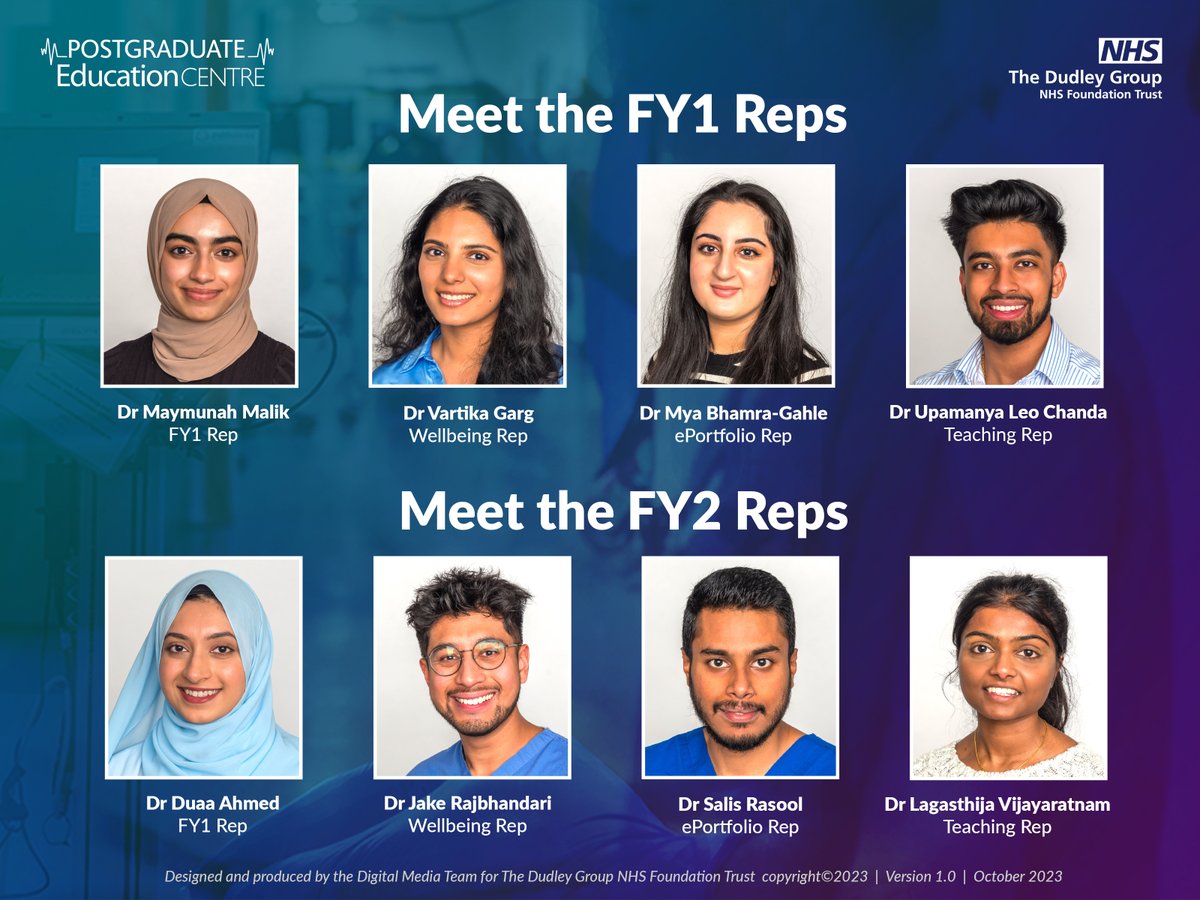 Meet our foundation year one and foundation year two representatives. The next Trust-wide junior doctor and Guardian of Safe working Forum takes place on Monday 4th December at 2pm.