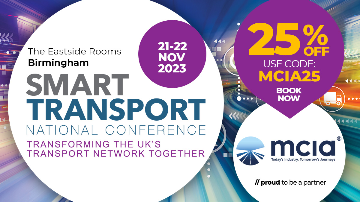 MCIATweets's tweet image. We are very pleased to be partnering with the #SmartTransportConference from 21-22 Nov in Birmingham . 

MCIA CEO Tony Campbell will be hosting a fireside chat  from 11.45 to 12.30 on Tues 22nd Nov.

Use code MCIA25 for 25% off:  
link.mcia.co.uk/5xZD #netzero