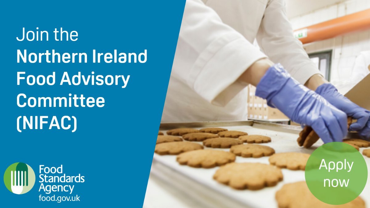 FSAinNI's tweet photo. We are recruiting three new members to our Northern Ireland Food Advisory Committee.  

If you have an interest in food and would like to be involved in shaping food policy in NI, visit https://t.co/lZ5cjculoG to apply. 

Closing date: Tuesday 28th November at 4pm https://t.co/evi5ILXnuV