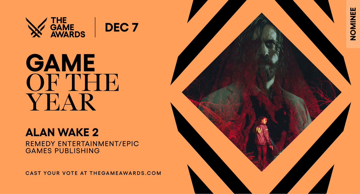 DrZounix's tweet photo. Vote #AlanWake2 #TheGameAwards https://t.co/H5u30uhz8B