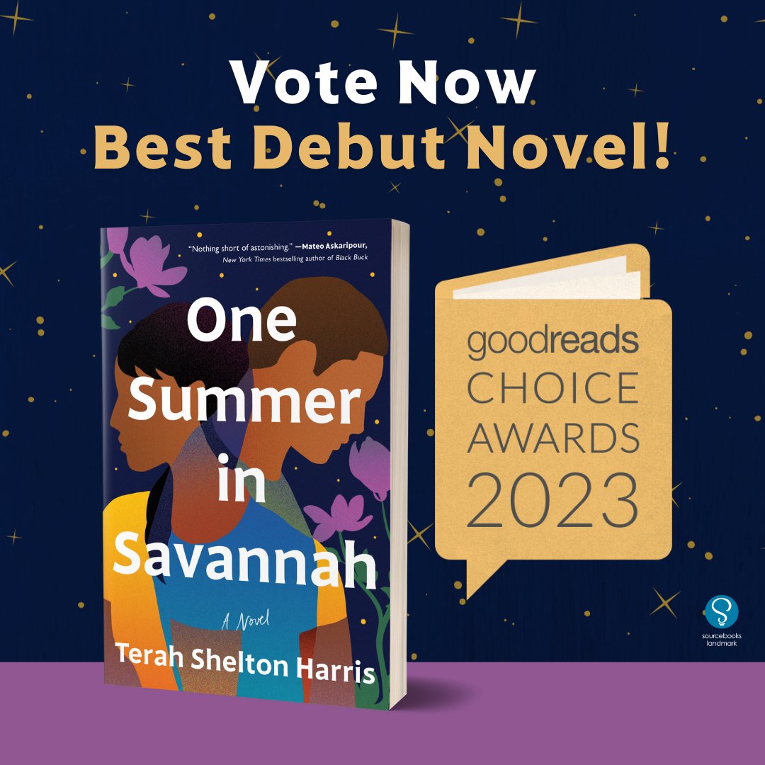 Honored that ONE SUMMER IN SAVANNAH has been nominated for Best Debut Novel for The Goodreads 2023 Choice Awards! There are some amazing books in this category so if you vote another way, I totally understand. But if you do vote for ONE SUMMER IN SAVANNAH, thank you so much!