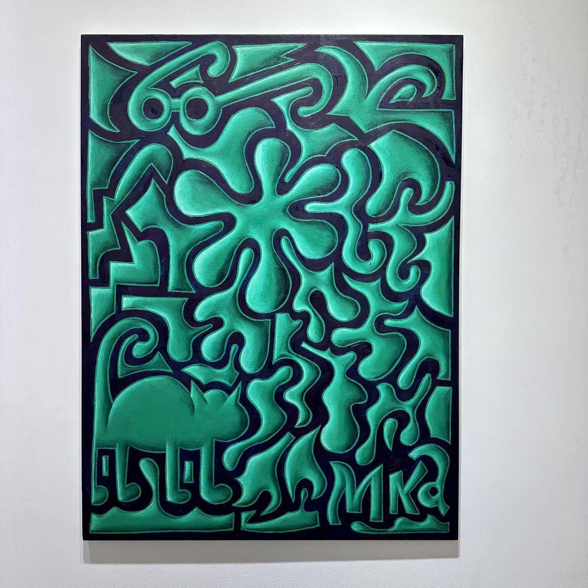 ChrisNauArtist's tweet photo. Some great work at @markelfinearts 
A bright solo show of Fran Shalom, as well as a group show curated by the artist with Meg Atkinson, Jimbo Blachly, Sharon Horvath, and Leslie Robert’s.  A feast of abstraction, and some refreshingly original work. https://t.co/wDESuxnobm