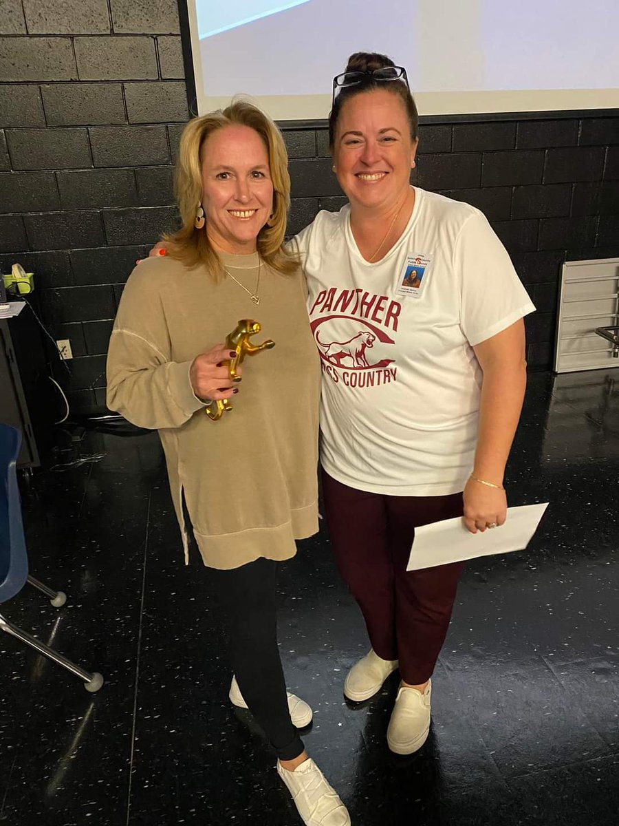 Congrats Golden Panther of Nov, Mrs Viles! An essential member of our Math Dept. She is a mentor to new teachers. She truly cares for her students &amp; helping them achieve success. We are lucky to have her at Chiles. 

Thank you to our Golden Panther sponsor Café Panuzzo's!