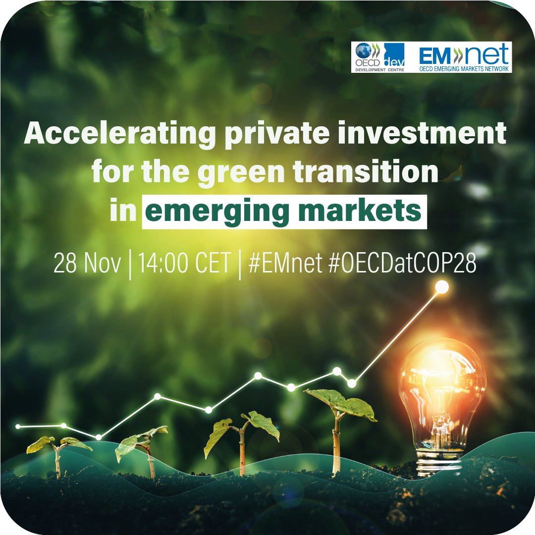What policies can help promote high-quality investments for a greener and more just transition in developing and emerging markets?

𝐉𝐨𝐢𝐧 #EMnet 𝐚𝐭 #COP28 𝐭𝐨 𝐟𝐢𝐧𝐝 𝐨𝐮𝐭!
📅 Date: 28 Nov
⏰ Time: 14:00 CET
✅ REGISTER NOW: brnw.ch/21wEqHq