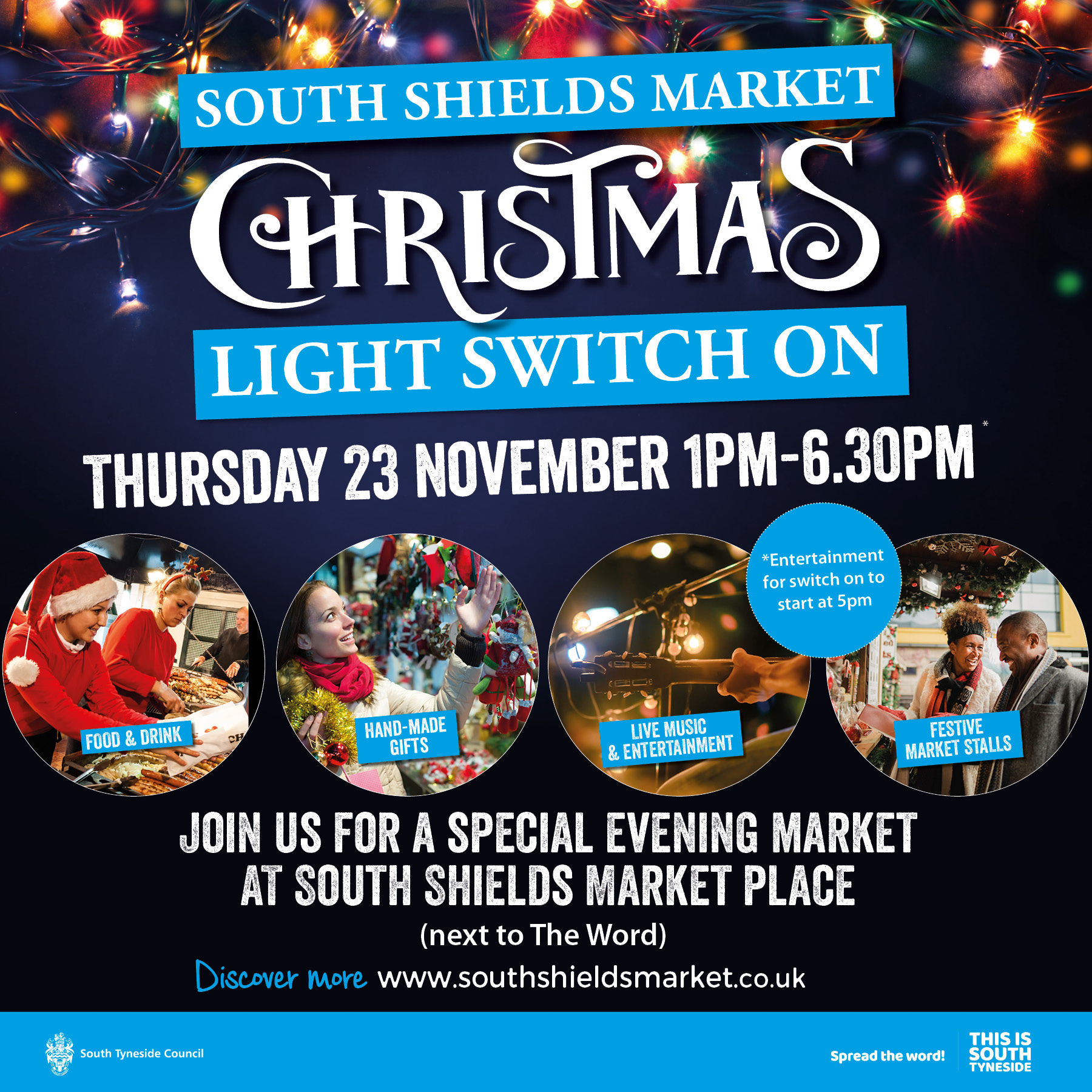 Christmas Light Switch On & Market