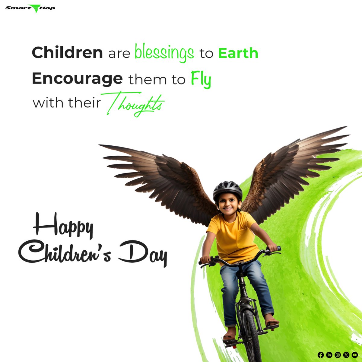 smartehop's tweet photo. Cheers to the little Earth blessings! πβ¨ This Children's Day, inspire their creativity and adventurous spirit with SmartEHop electric cycles. Let's encourage them to soar high, not just with wheels, but with boundless imagination. π΄ββοΈπ Happy Children's Day! π
#SmartEHop https://t.co/sJr8ZpSjH2