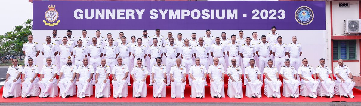 indiannavy's tweet photo. Adm R Hari Kumar #CNS attended  #Gunnery Symposium 2023 at @IN_Dronacharya today.
Eminent panelists &amp; speakers shared views on Next Gen Missions &amp; Modern Navy's quest for Niche Tech &amp; Trg for a #FutureProofForce.

@IN_HQSNC @IN_WNC @IN_HQENC 

https://t.co/Bs1zQgX8Um https://t.co/7D2M0cWdQ1