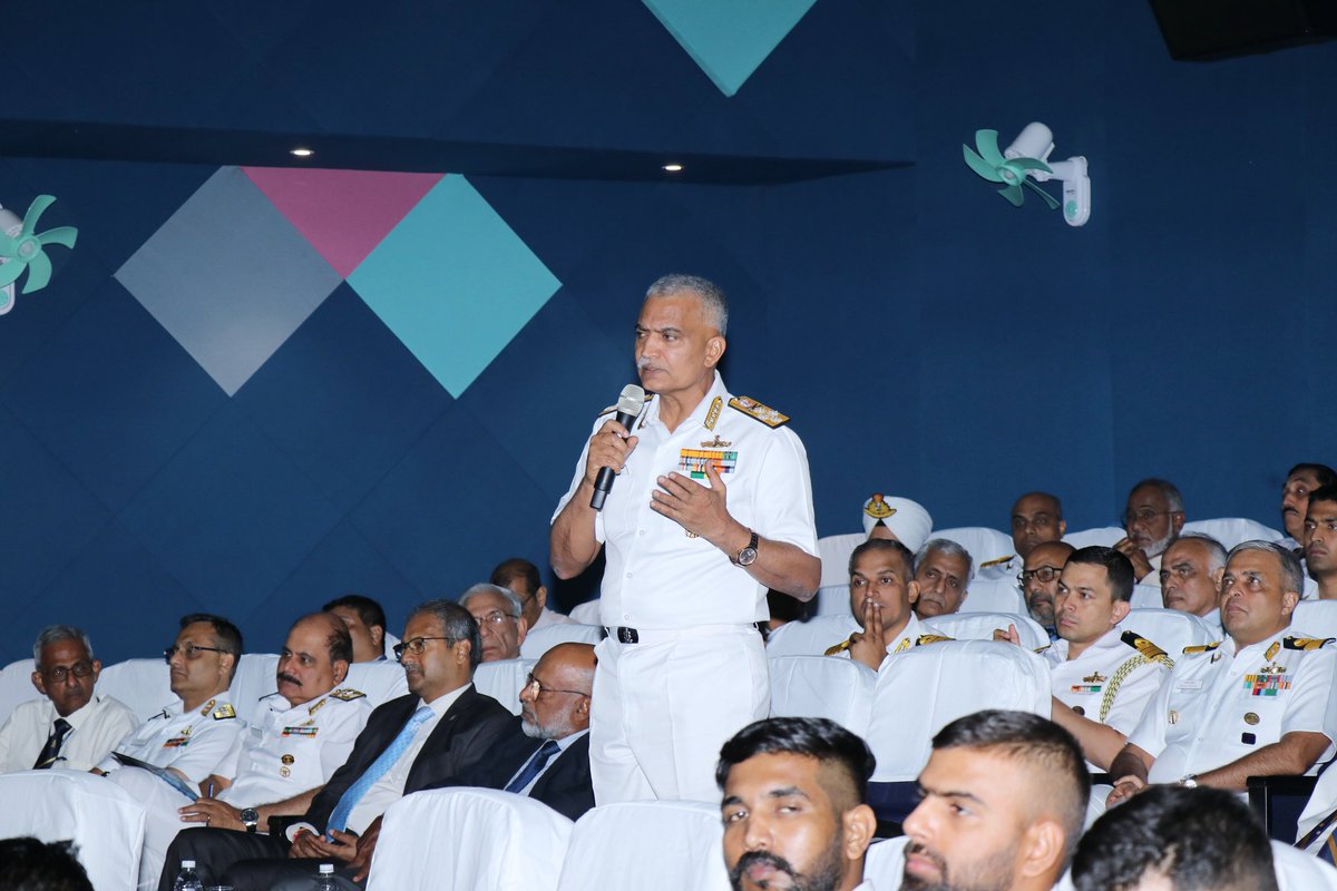 indiannavy's tweet photo. Adm R Hari Kumar #CNS attended  #Gunnery Symposium 2023 at @IN_Dronacharya today.
Eminent panelists &amp; speakers shared views on Next Gen Missions &amp; Modern Navy's quest for Niche Tech &amp; Trg for a #FutureProofForce.

@IN_HQSNC @IN_WNC @IN_HQENC 

https://t.co/Bs1zQgX8Um https://t.co/7D2M0cWdQ1