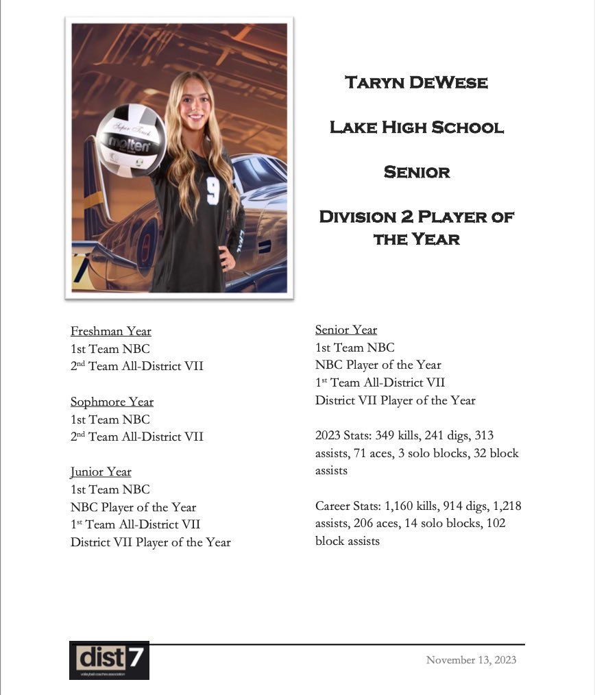 D7 VB Coaches Assoc. tweet media