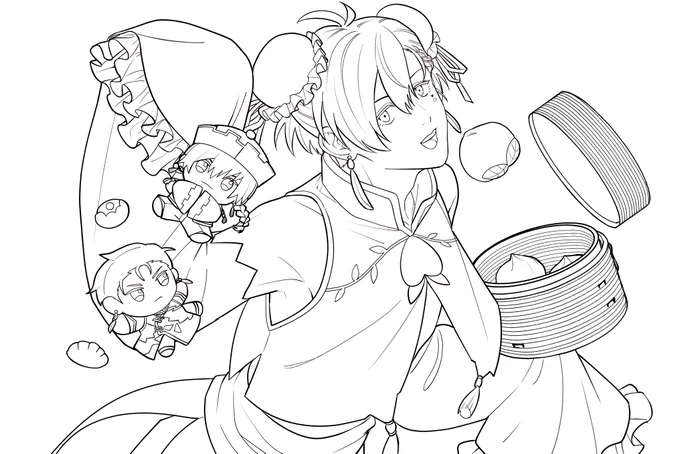 たのしい塗り絵
線画がんばりました!(当社比) 
