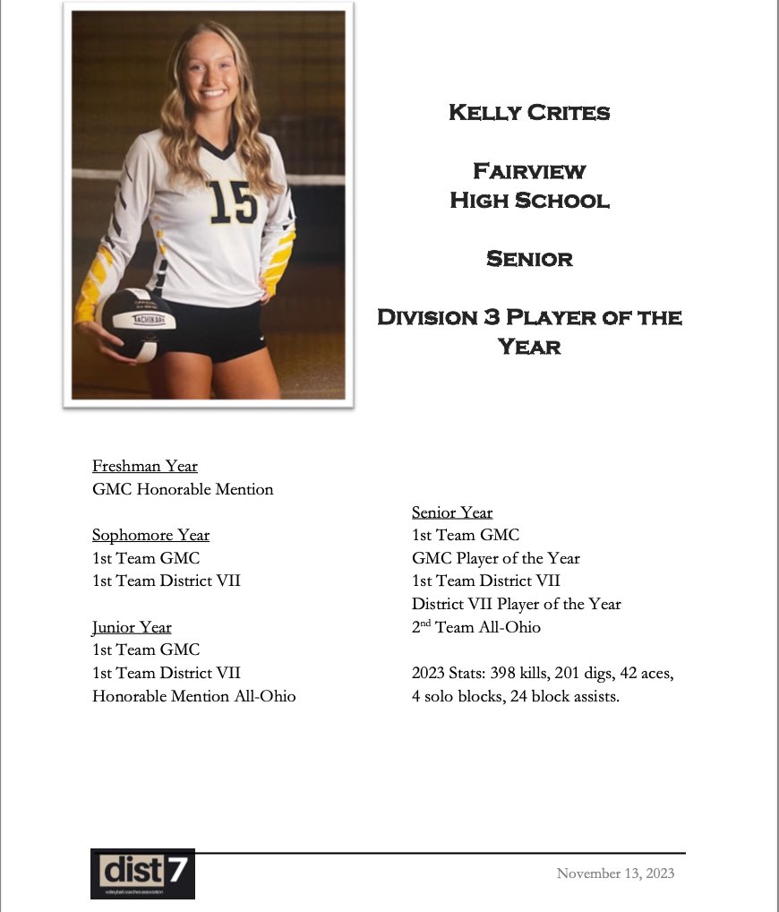 D7 VB Coaches Assoc. tweet media