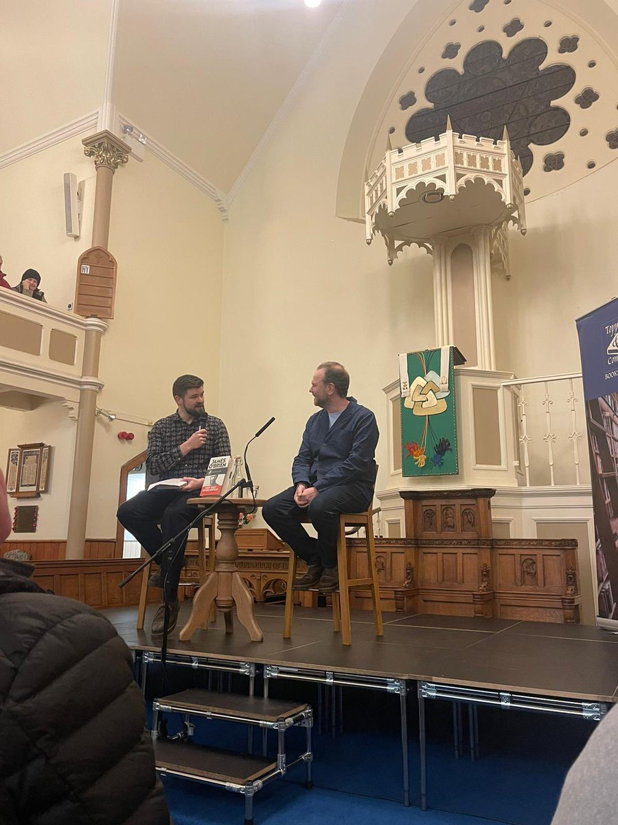 StewartMarkie's tweet photo. Was an absolute pleasure to listen to and meet the man himself @mrjamesob in St Andrew’s last Saturday. 
Very nice guy. 
Doing a talk for the launch of his new book ‘How They Broke Britain’. 

Drove for  1hr 45mins to get there. Well worth it. #HowTheyBrokeBritain https://t.co/06EzpEvGjX