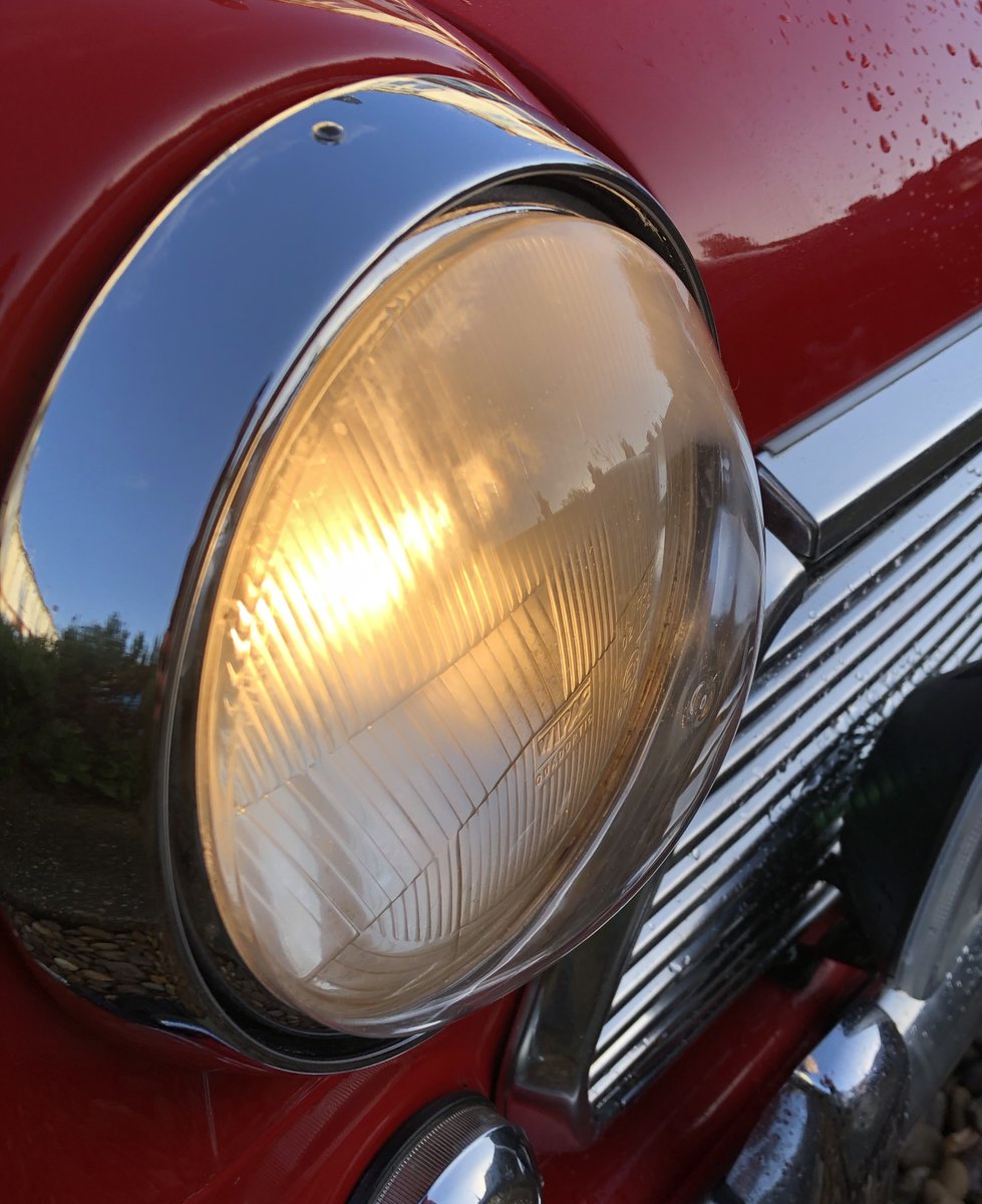 miniphernalia's tweet photo. I have been trying to fit these MGA Headlamp covers to our #ClassicMini this afternoon. Bit of a faff but once done they look alright. Nicer than stoneguards and also an authentic #WorksMini look too! We don't sell them - https://t.co/drsQ64lW1l https://t.co/lqHuDGPHMr