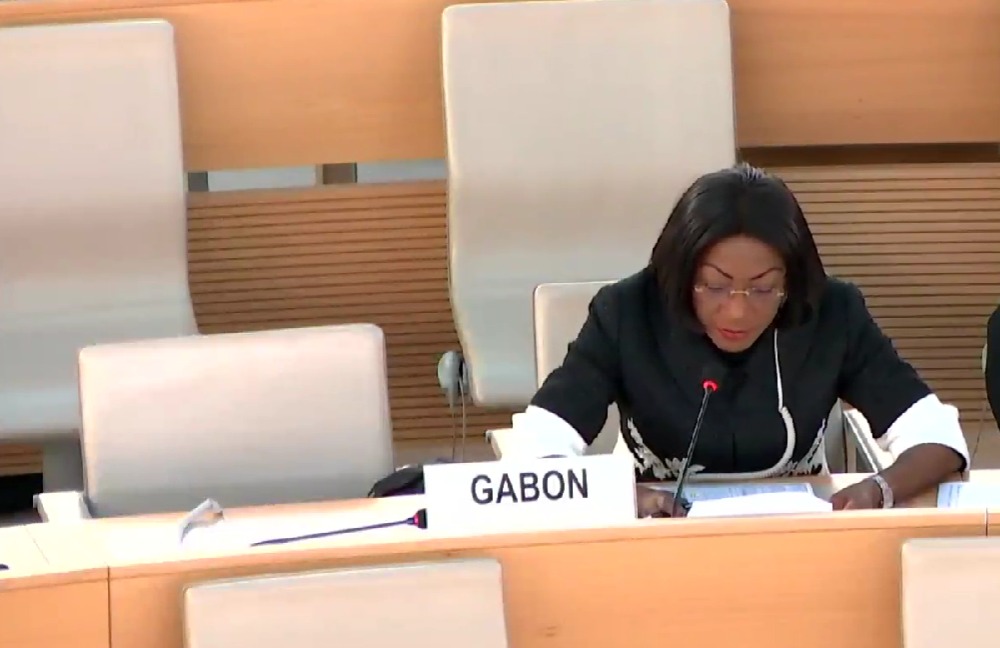 Ce jour, 14 novembre 2023 au Conseil des Droits de l'Homme, j'ai prononcé la déclaration du Gabon à  l'occasion de l'Examen Périodique Universel du Cameroun.