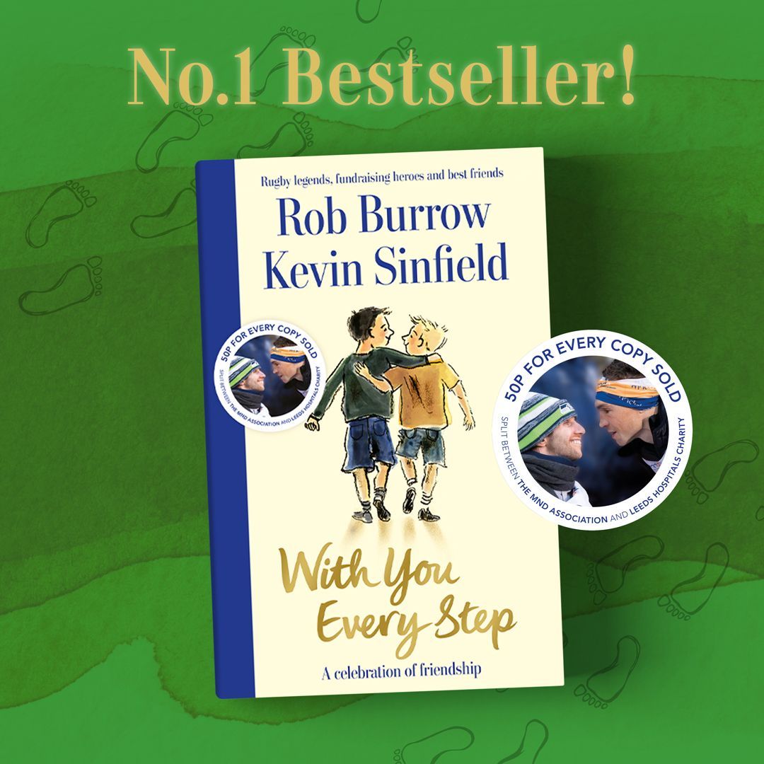 With You Every Step: A Celebration of Friendship by <a href="/Rob7Burrow/">Rob Burrow CBE</a> and Kevin Sinfield is a No.1 bestseller in the children's chart 🎉 Thank you to everyone who has bought and supported the book. 50p from the sale of each copy is split equally between @MNDassoc and @LDSHospCharity