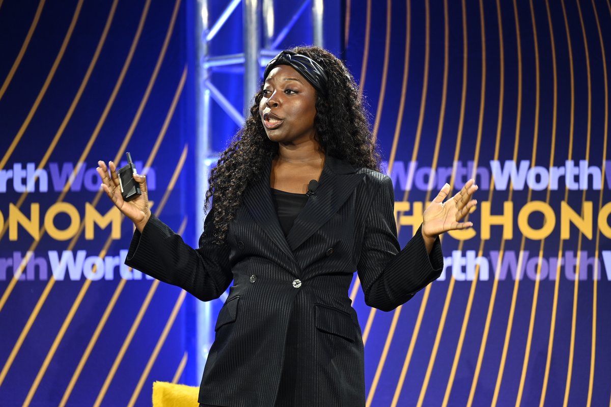 techonomy's tweet image. Perpetual Baffour took the stage at #Techonomy23 to talk about the promise of AI, AI in education and how this technology can be used to make people&apos;s lives better.