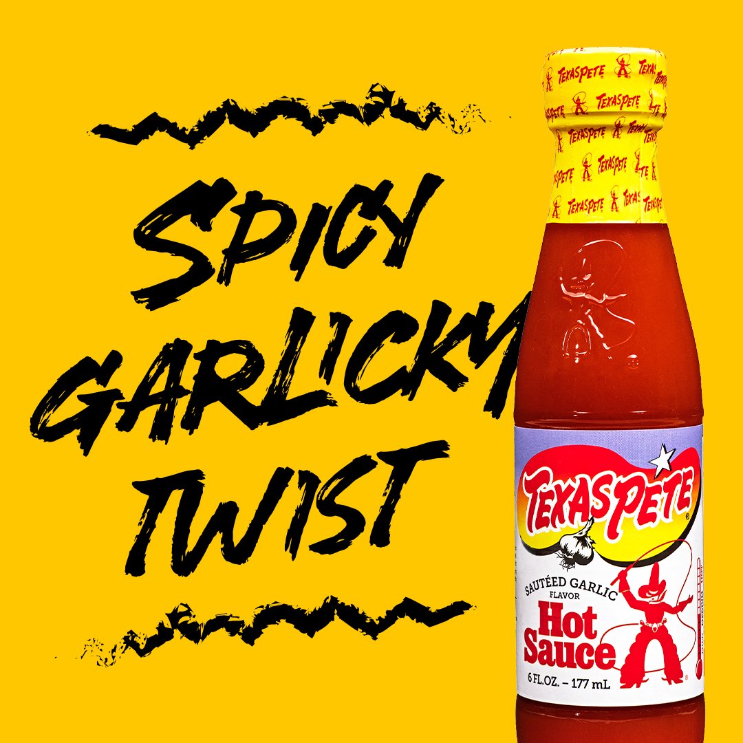 Always👏 add👏more👏 garlic 👏 That's just law! Texas Pete Sautéed Garlic Flavor Hot Sauce is the perfect spicy, garlicky twist for all your soups, stews, and hand held foods. Grab your bottle at the 🔗 or your nearest store!