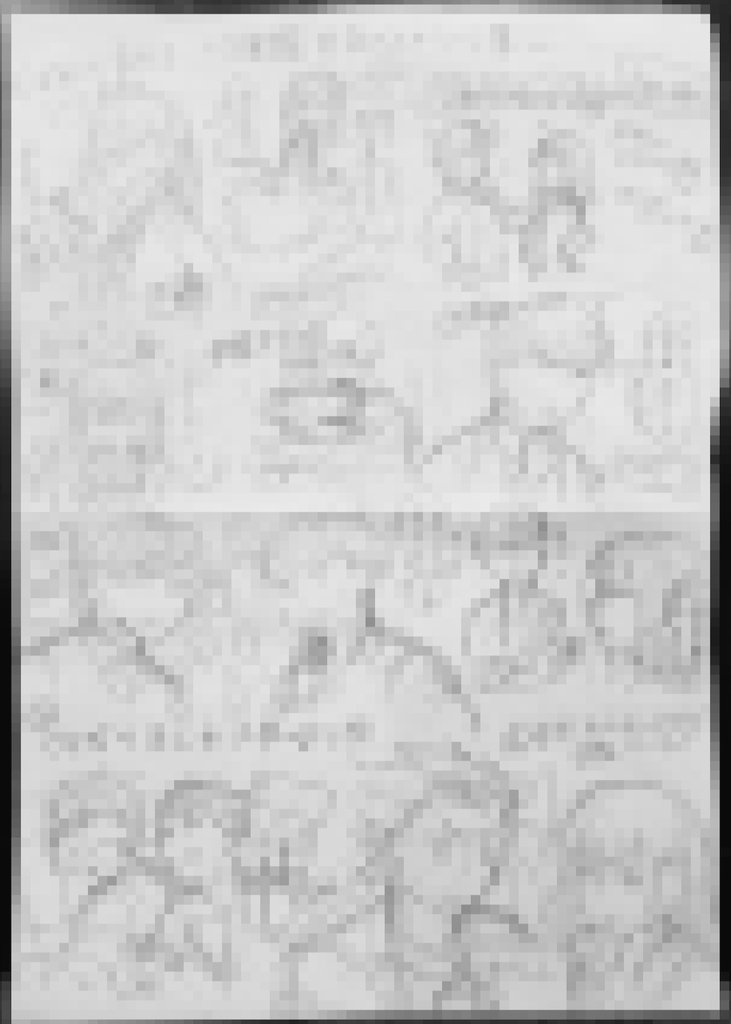 完全アナログ下書きで見せられないからぼかすけどこんなぎっしり あともう1ページ描いて見開きにしたい 正気か? 