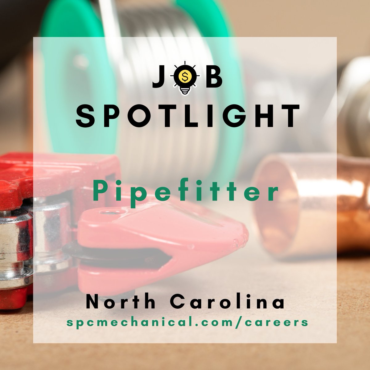 spc_mechanical's tweet image. 👨‍🏭JOB SPOTLIGHT👷: Pipefitter

SPC is #hiring now for Pipefitters on construction jobsites across NC!
Learn more about this opportunity and fill out your application here: spcmechanical.com/careers

#construction #pipefitter #NorthCarolina #welding #brazing #soldering #jobs #onespc