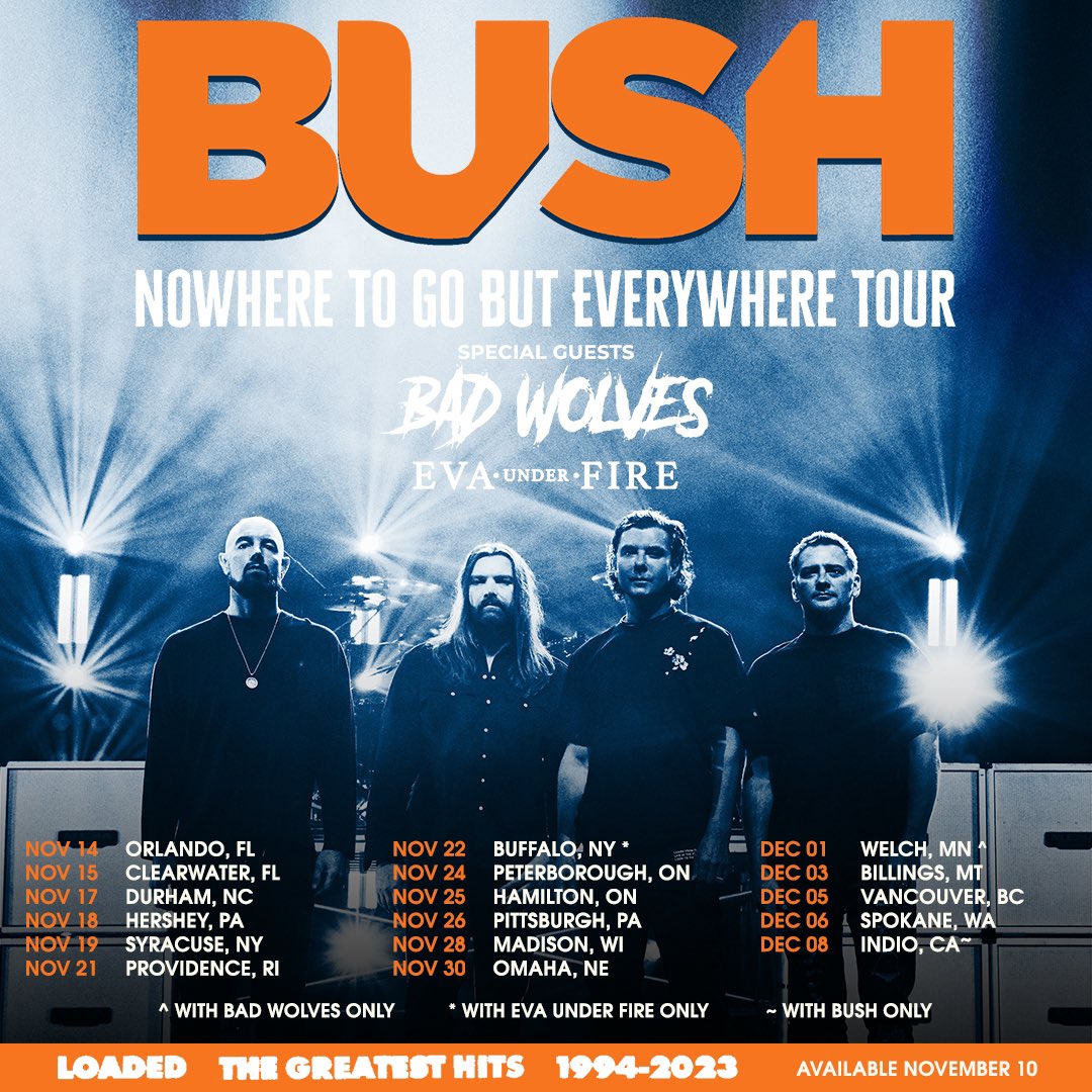 Today we begin our EPIC journey with @bushofficial and @badwolves