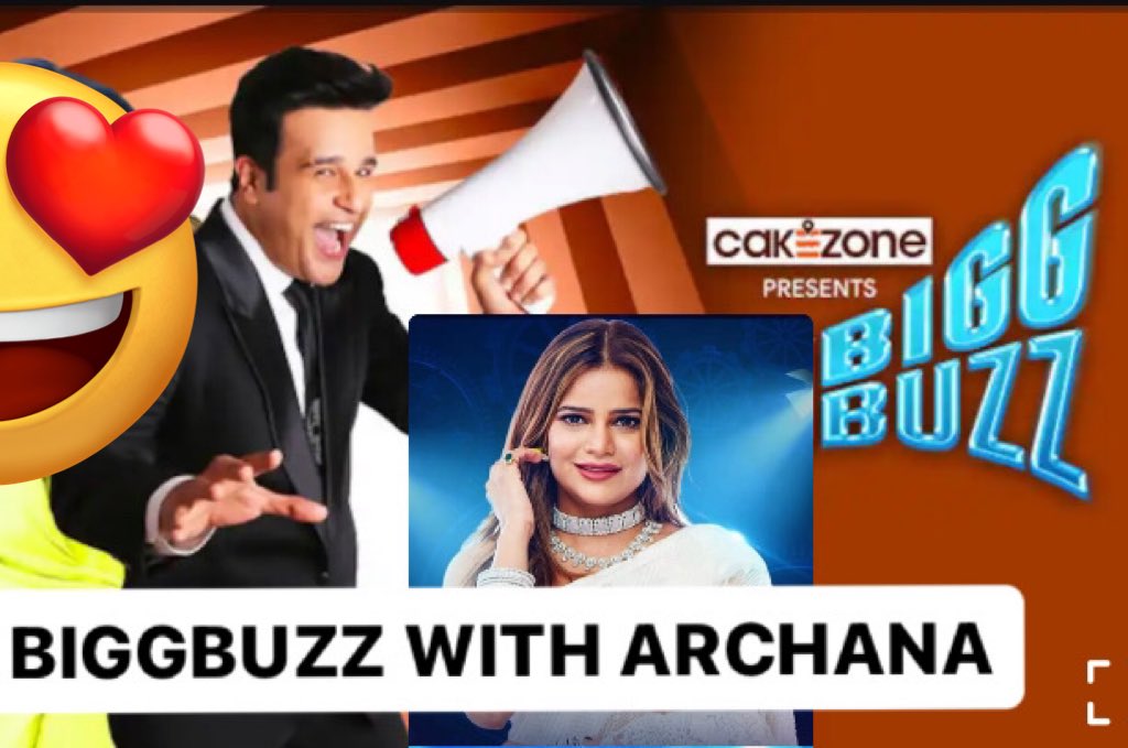 #ArchanaGautam in BiggBuzz with Krushna 
On Special Invitation.
so Exciting and Fun
Look How #Krushna watching n Laughing with her.
Like He is fond of #Archana 

She is Amazing Combo of 
Sweet-Funny-Fearless Personality.
#BB17 ppl must watch her episodes. #BiggBoss17 #BiggBuzz