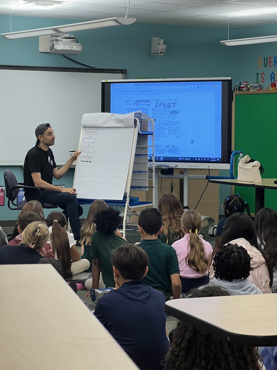 Good things are happening <a href="/NCESbearcubs/">Narcoossee Elementary School</a>! Today they welcomed author/illustrator <a href="/Jarrett_Lerner/">Jarrett Lerner</a> to celebrate literacy &amp; learning! #SdocGoodtoGreat
 #OsceolaReads