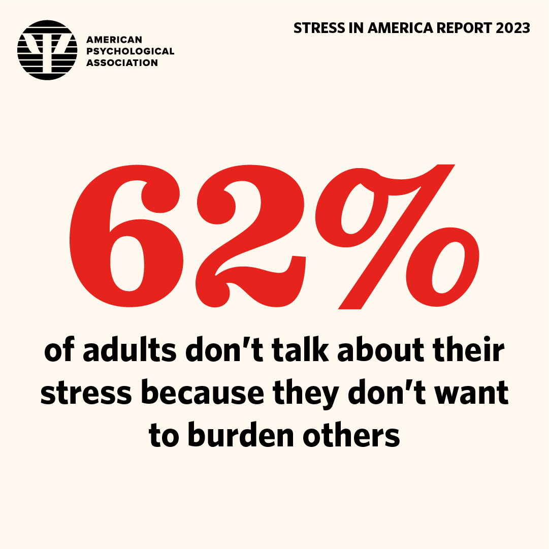One universal aspect of stress is that positive social support works to buffer it. You don't have to bear the burden alone. See findings from APA's #StressInAmerica survey: at.apa.org/s86 Learn more about the science of stress: at.apa.org/gqy