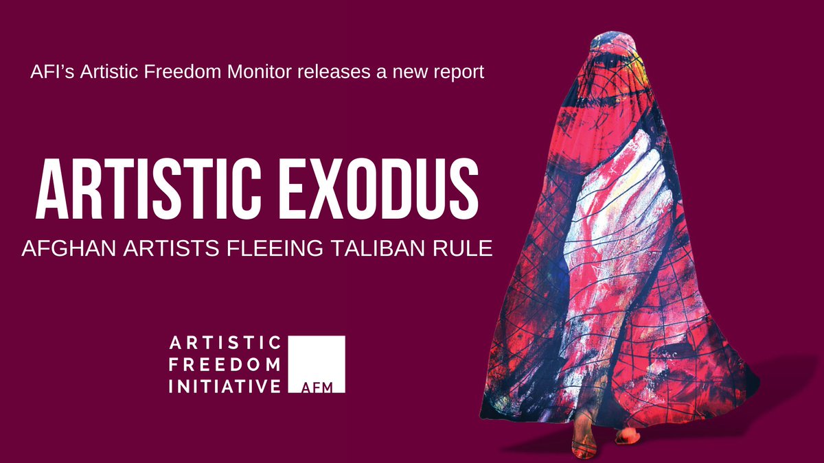 Artistic Freedom Initiative (@artistic_afi) on Twitter photo We are proud to announce the release of Artistic Freedom Initiative’s human rights report, “Artistic Exodus: Afghan Artists Fleeing Taliban Rule,” created in partnership with <a href="/BerkeleyLaw/">UC Berkeley Law</a>. Download and read our report here: artisticfreedominitiative.org/projects/artis… #artisticexodus #artisticfreedom We are proud to announce the release of Artistic Freedom Initiative’s human rights report, “Artistic Exodus: Afghan Artists Fleeing Taliban Rule,” created in partnership with <a href="/BerkeleyLaw/">UC Berkeley Law</a>. Download and read our report here: artisticfreedominitiative.org/projects/artis… #artisticexodus #artisticfreedom