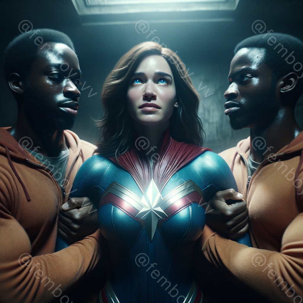vv00319's tweet photo. AI pictures 
Superwoman loses!
#DALLE3 https://t.co/hR1KKuXn0b