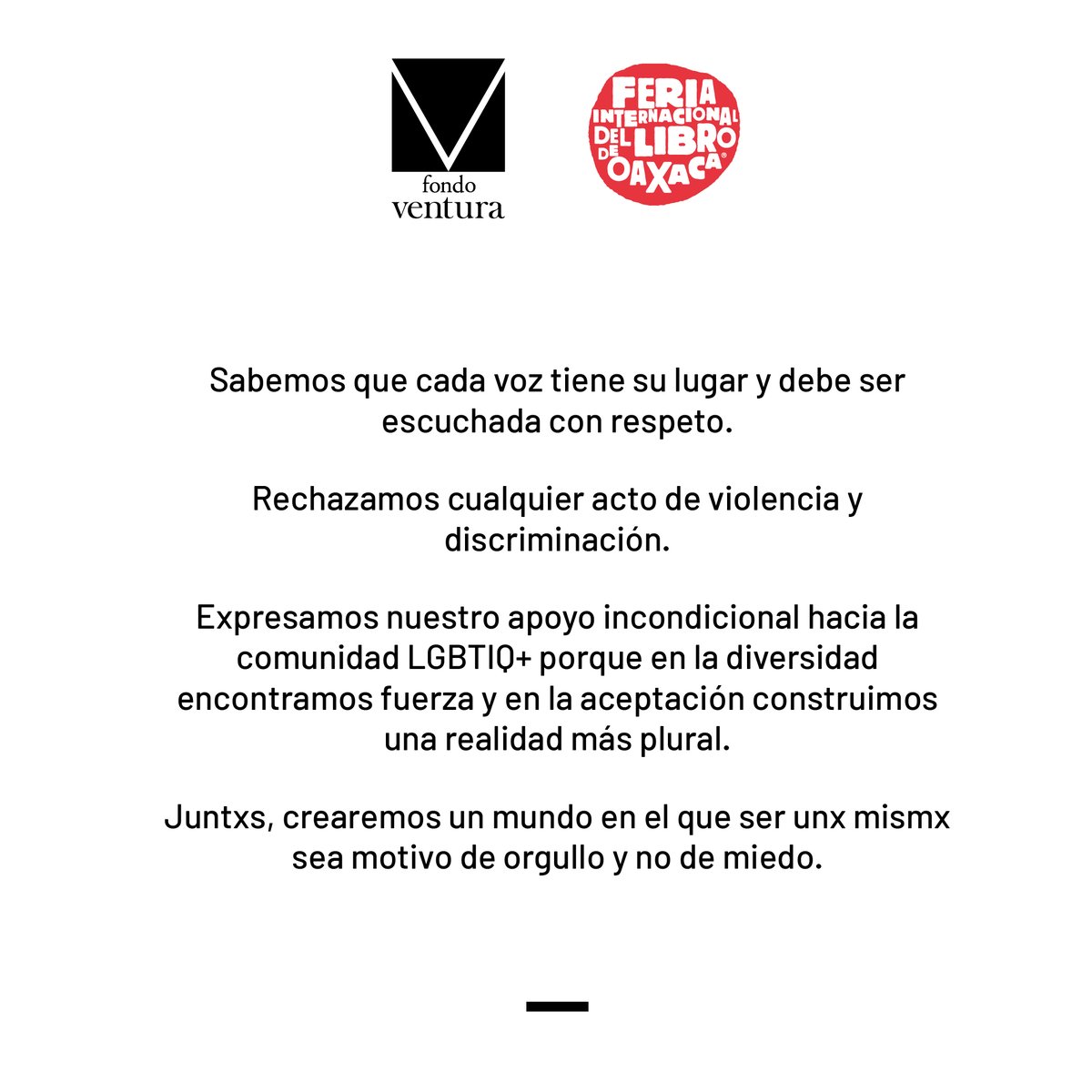 En la diversidad encontramos fuerza y en la aceptación construimos una realidad más plural.