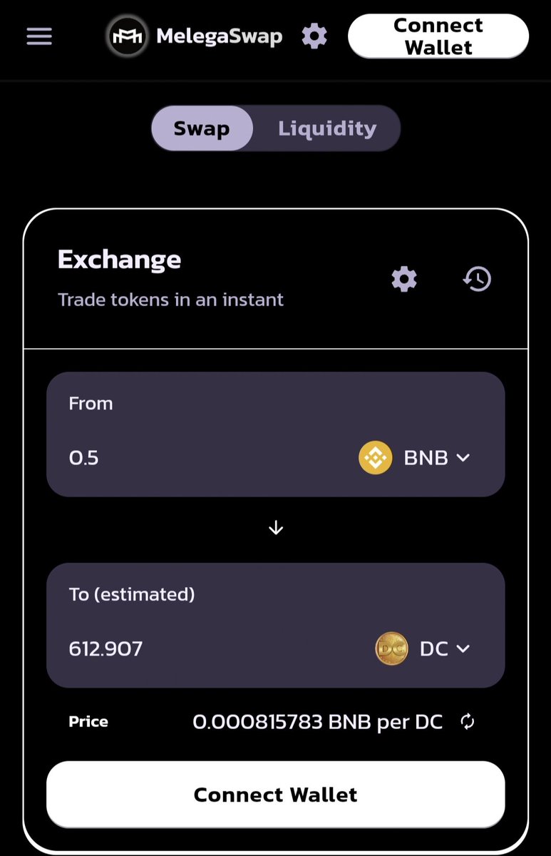 DCTOKEN1's tweet photo. Trade DeenCoin now on MelegaSwap
https://t.co/iMOt43741i

#DeenCoin #DexExchange #MelegaSwap #Bnb #BinanceChain https://t.co/EMCVxENhKn