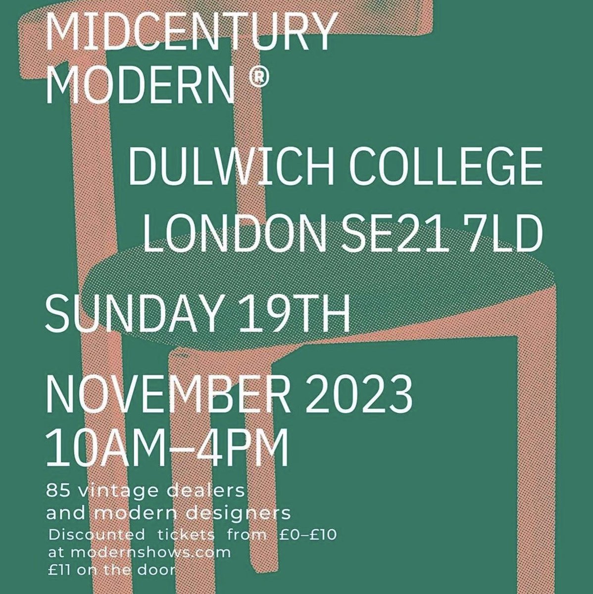 DesignBrosCoUk's tweet photo. 🪑
We will be back to @modernshows with big discounts! 🏫 Tickets at  https://t.co/8kH10SZmVE 
#Midcentury
#Modern
#Show
#Sale
#Discount
#DulwichCollege
#Dulwich
#戻ってきました
#ショー
#ディスカウント
#Love
#Happy
#Life https://t.co/GuTz5Az6VN