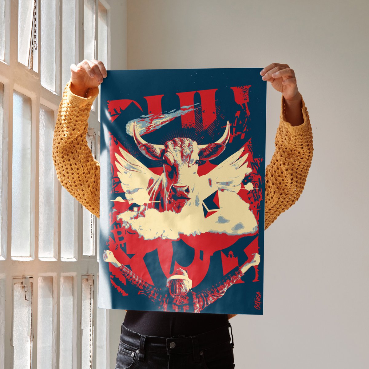 nftgothsa's tweet photo. 📢 Only 5 copies left before the draw* 📢

✅ x1 Holy Bull Run purchased by @ybelionCC thank you very much for your support my friends 🫶

*After the sold out, I will offer a unique physical print to one of the NFT holders by random draw. Happy mint and good luck 🎁 Link 👇 https://t.co/6fWU53e5dH